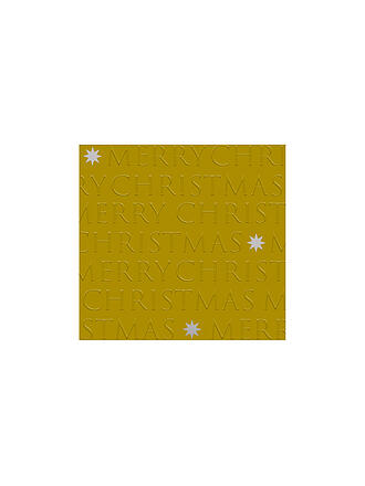 PAPER-PRODUCTS | Weihnachts Lunch-Servietten 33x33cm CHR.LETTERS.REL Gold