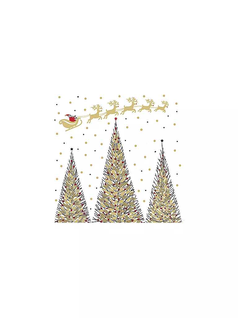 PAPER-PRODUCTS | Weihnachts Lunch-Servietten 33x33cm  JOYEUX NOEL | gold