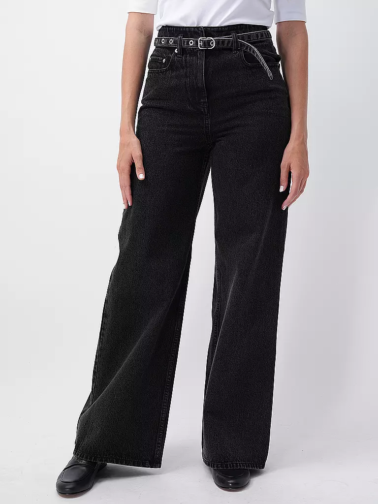 PHILLIP LIM | Jeans Wide Leg  | schwarz