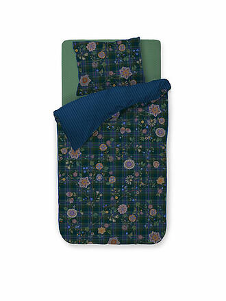 PIP STUDIO | Perkal Bettwäsche FLORES FELICES 70x90cm/140x200cm Dark Blue