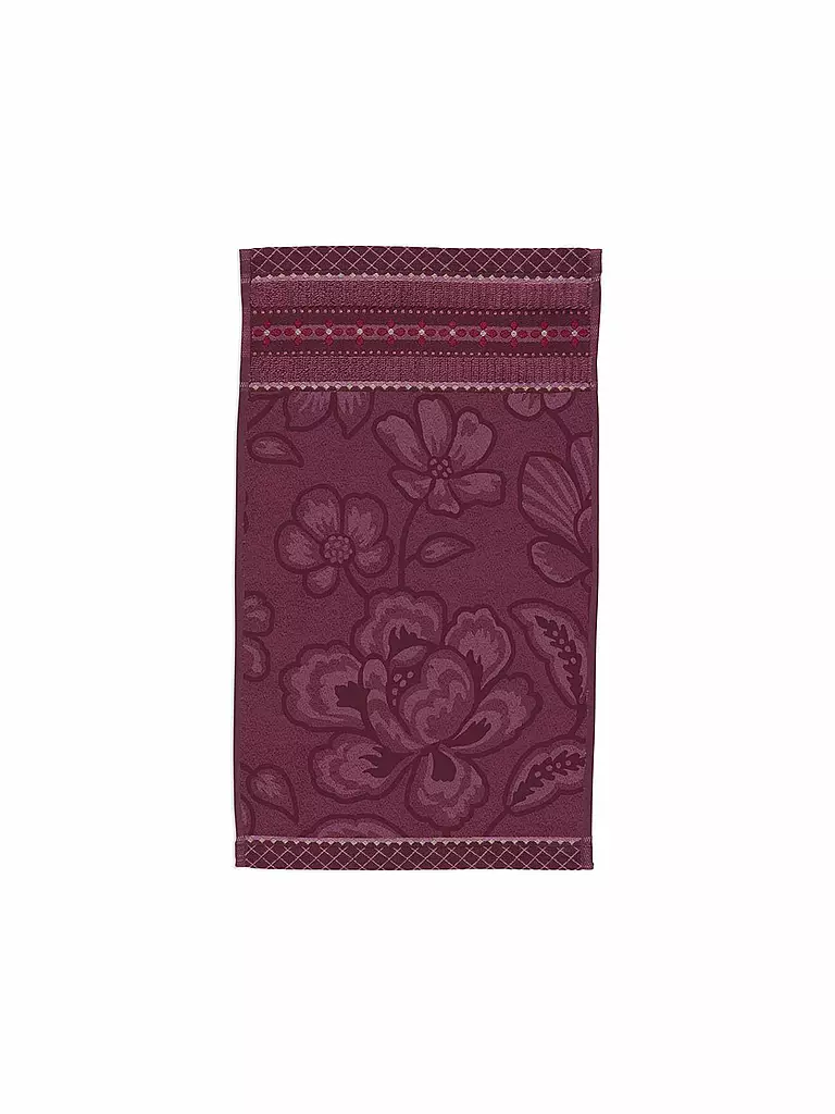 PIP STUDIO | Gästetuch  JASMIN JACQUARD 30x50cm Dark Pink | beere