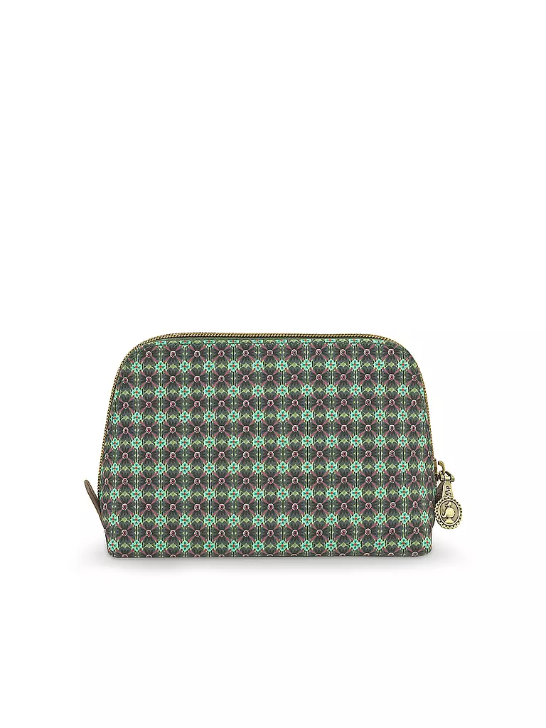 PIP STUDIO | Kosmetiktasche TRIANGLE COBY Small 15x12x6cm Clover Green | dunkelgrün