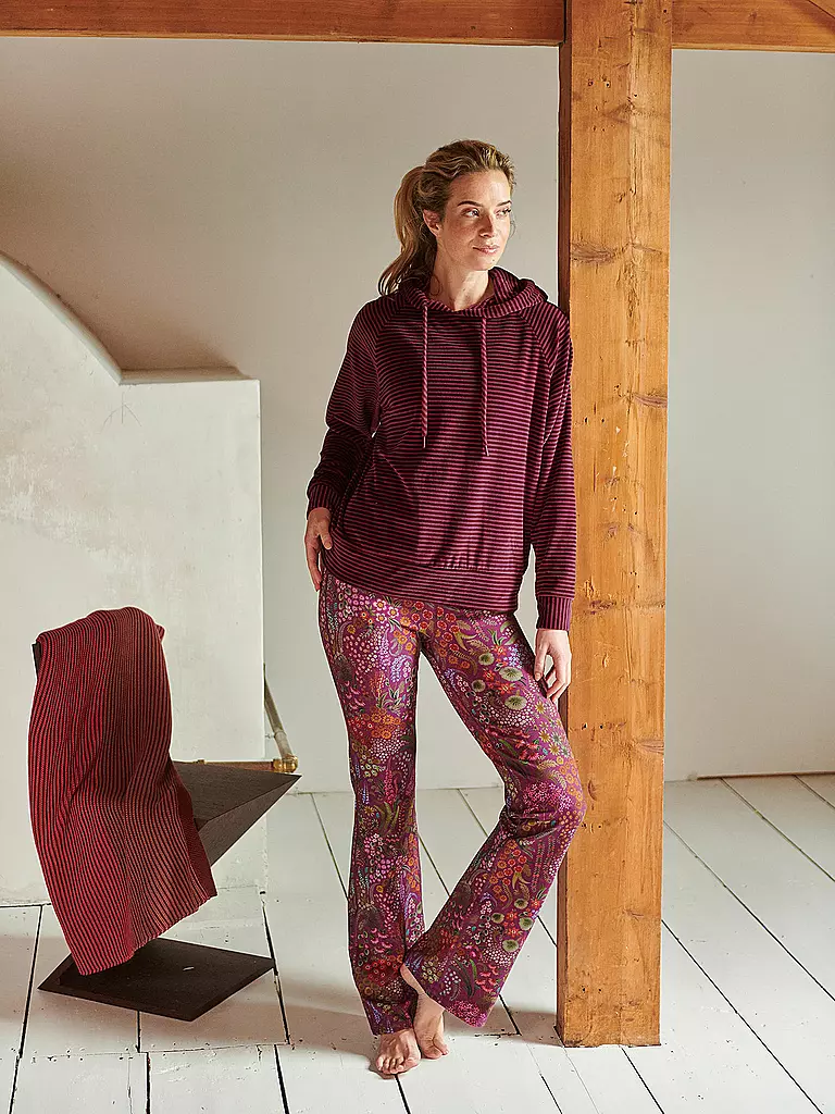 PIP STUDIO | Loungewear Hoodie VELVET TAMARI | beere