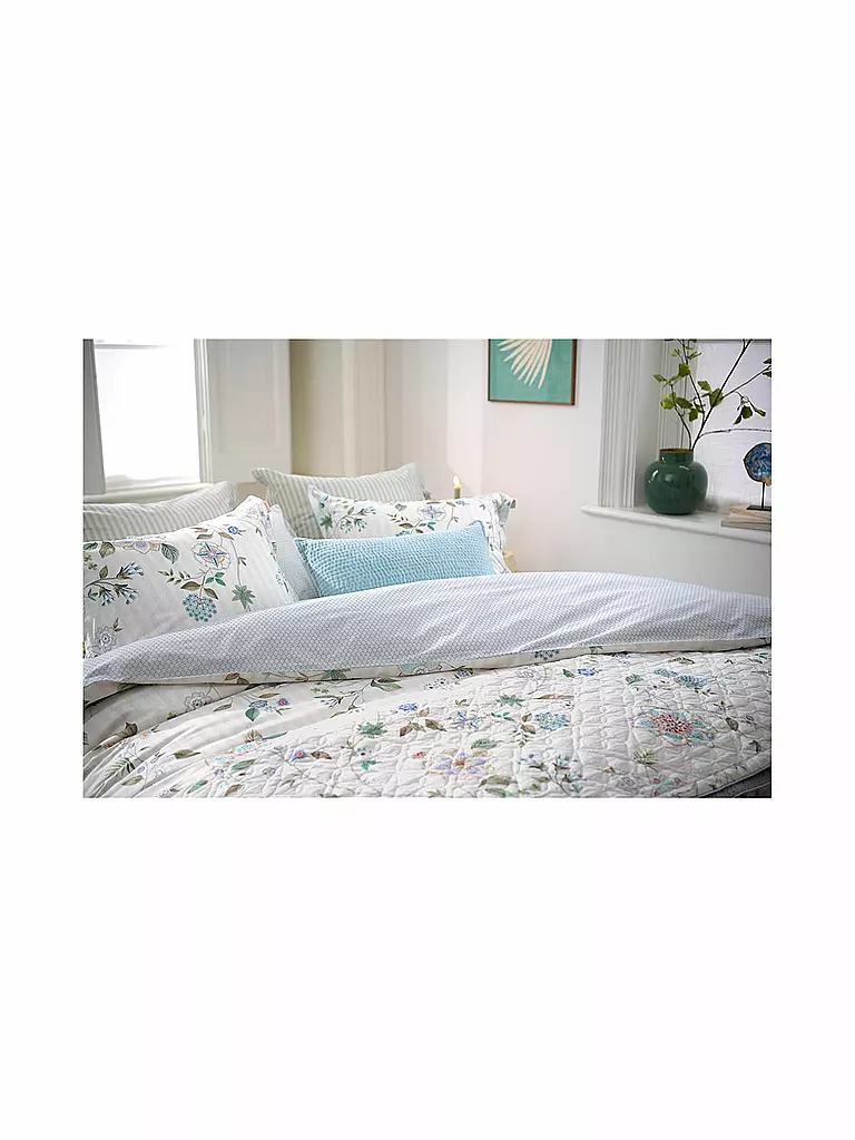 PIP STUDIO | Perkal Bettwäsche FLORES BAILANDO 70x90cm/140x200cm Off White | lila