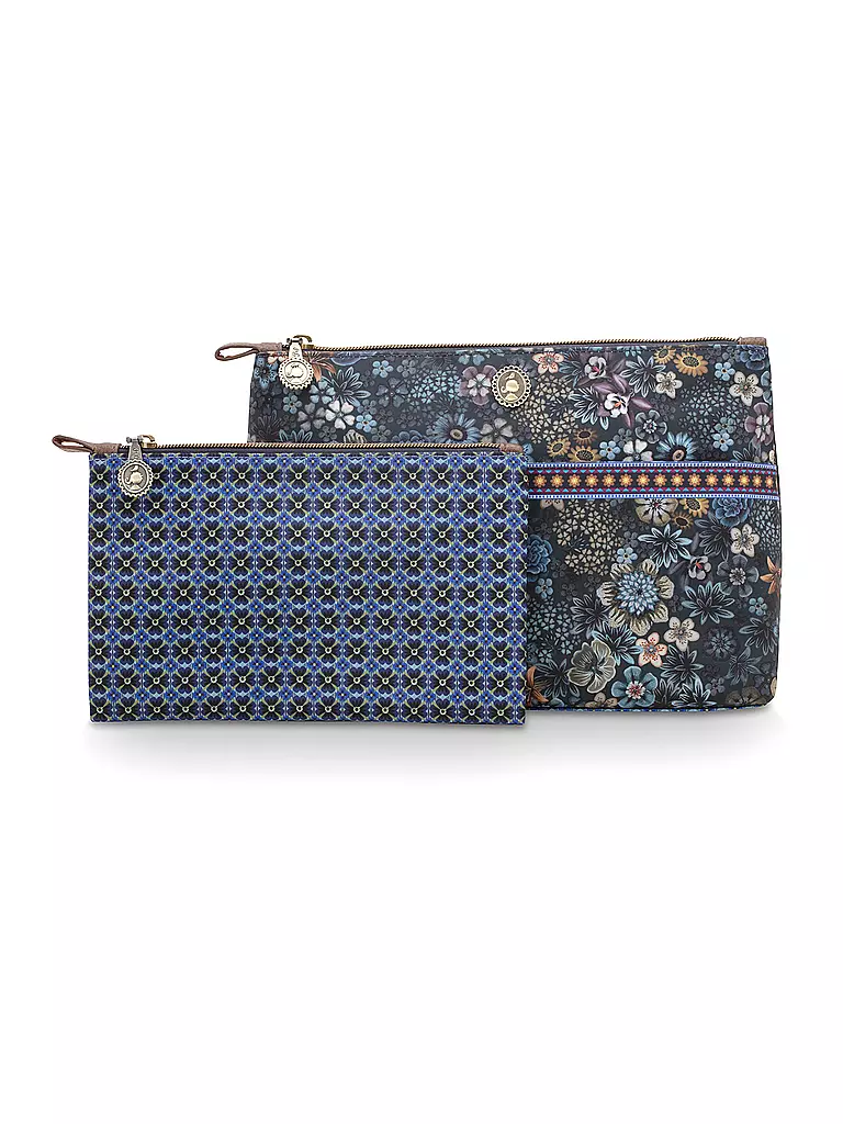 PIP STUDIO | Toilettetasche TUTTI I FIORI 26x18x7,5cm Combi Blue | dunkelblau