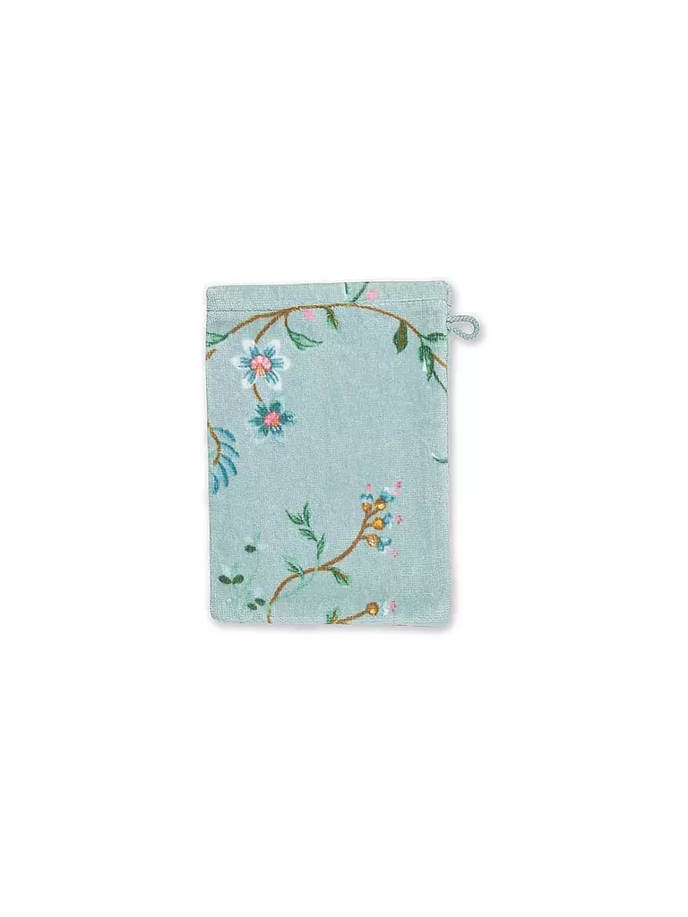 PIP STUDIO | Waschhandschuh LES FLEURS 16x22cm Blau | hellblau