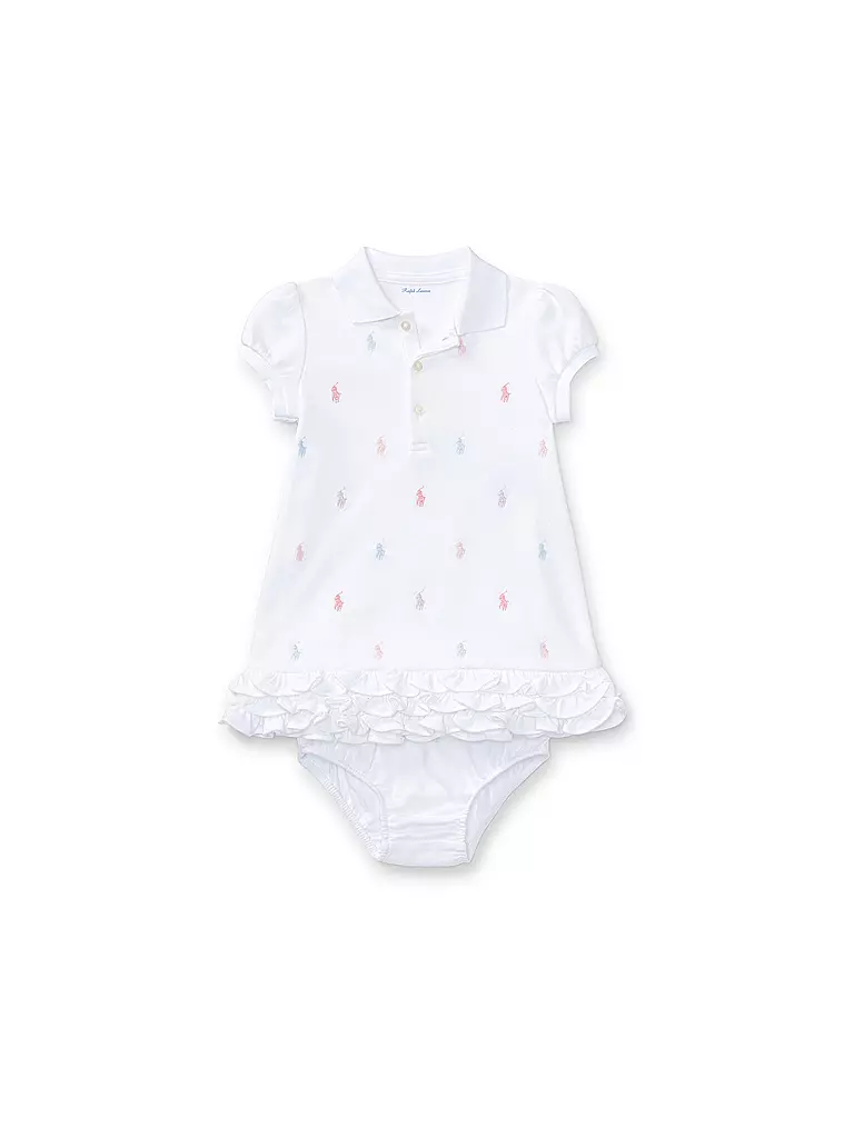 POLO RALPH LAUREN | Baby Set 2-teilig Kleid mit Höschen | weiss