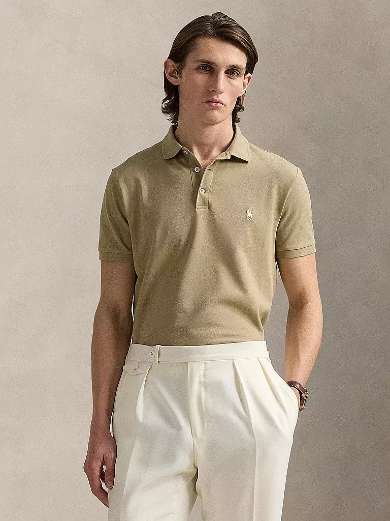 POLO RALPH LAUREN | Poloshirt Custom Slim Fit | hellgrau