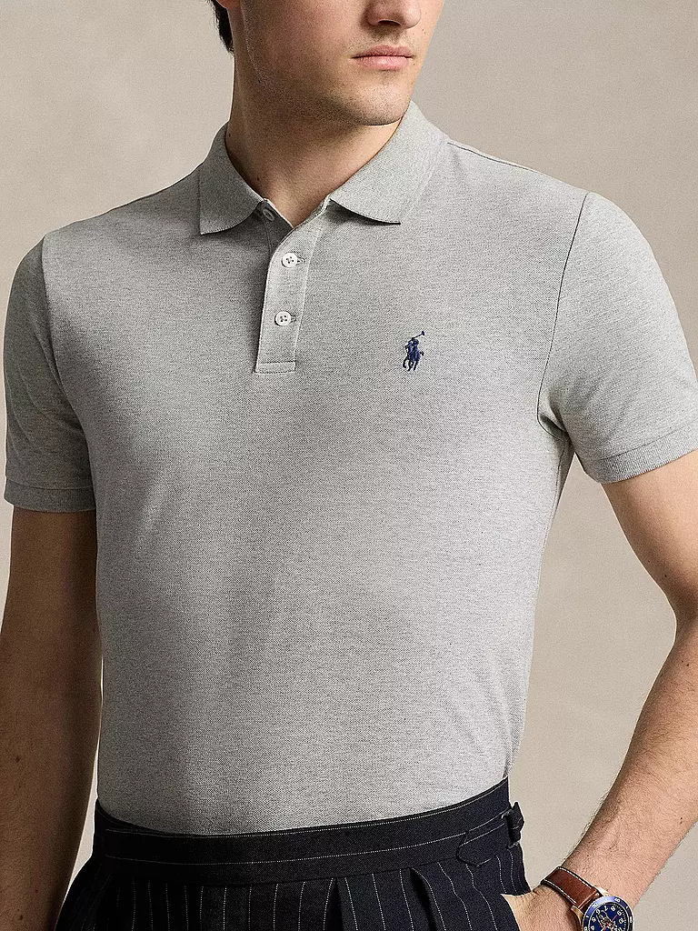 POLO RALPH LAUREN | Poloshirt Custom Slim Fit | hellgrau