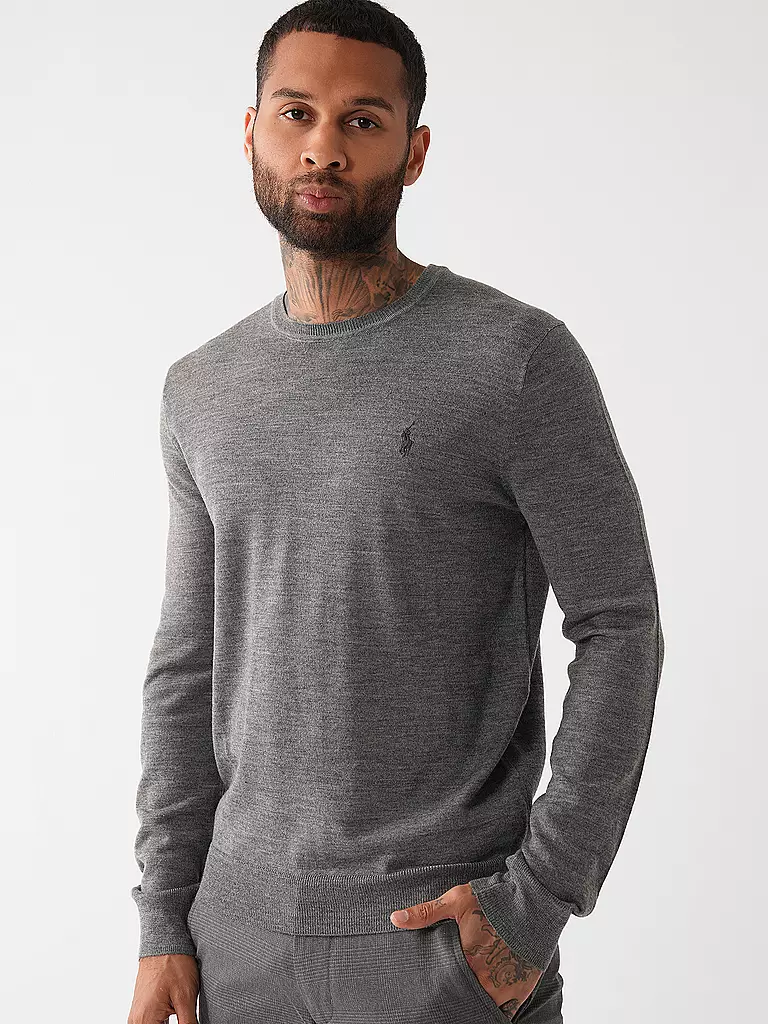 POLO RALPH LAUREN | Pullover Slim Fit | hellgrau