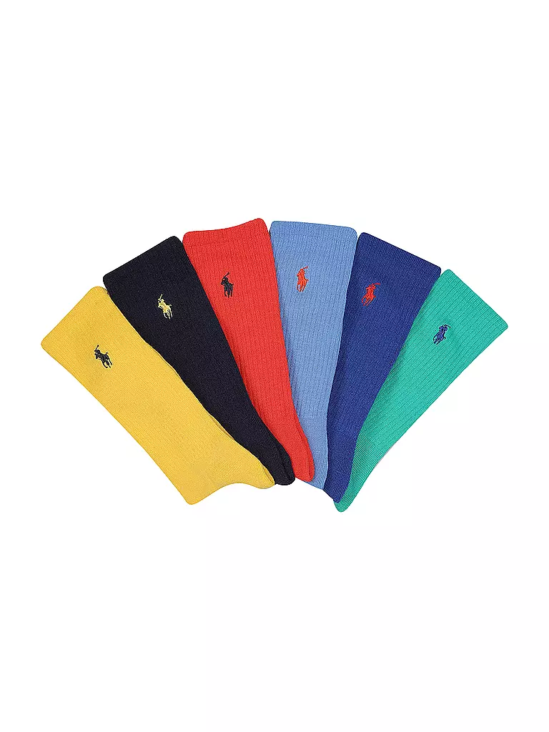 POLO RALPH LAUREN | Socken 6er Pkg. Nvy/Blu/Tom/grn/Sphr/Hylw | bunt