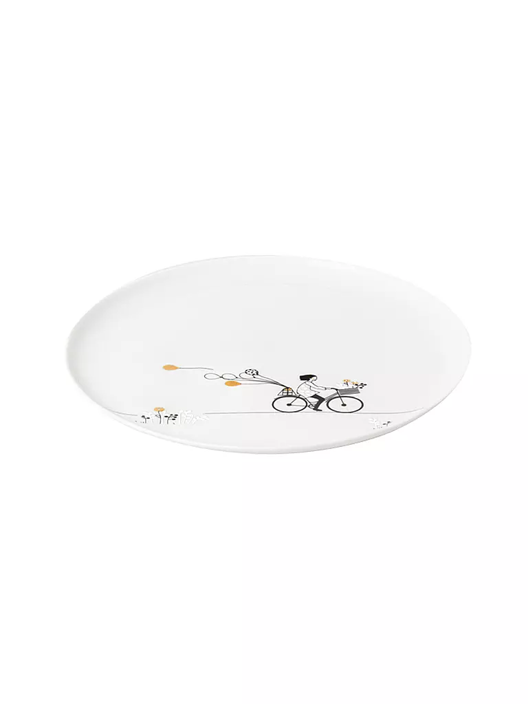 RAEDER | Geschenkteller HOBBY RADFAHREN 15cm Weiss | weiss