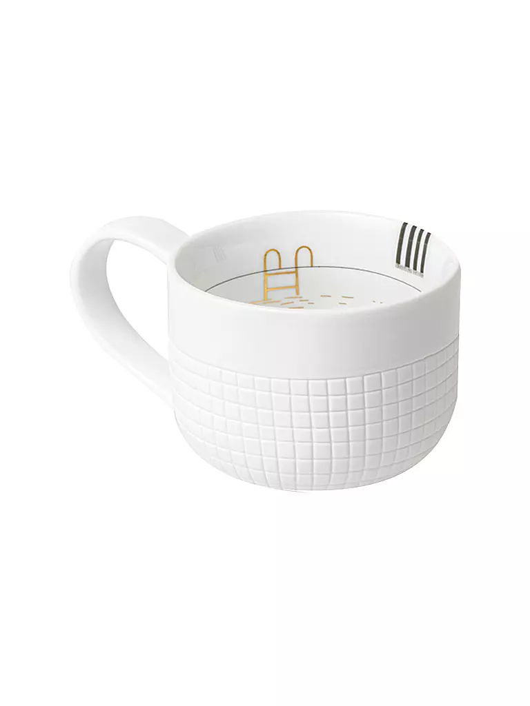 RAEDER | Tasse AUSZEIT BADESEE 9,5x7cm Weiss | weiss