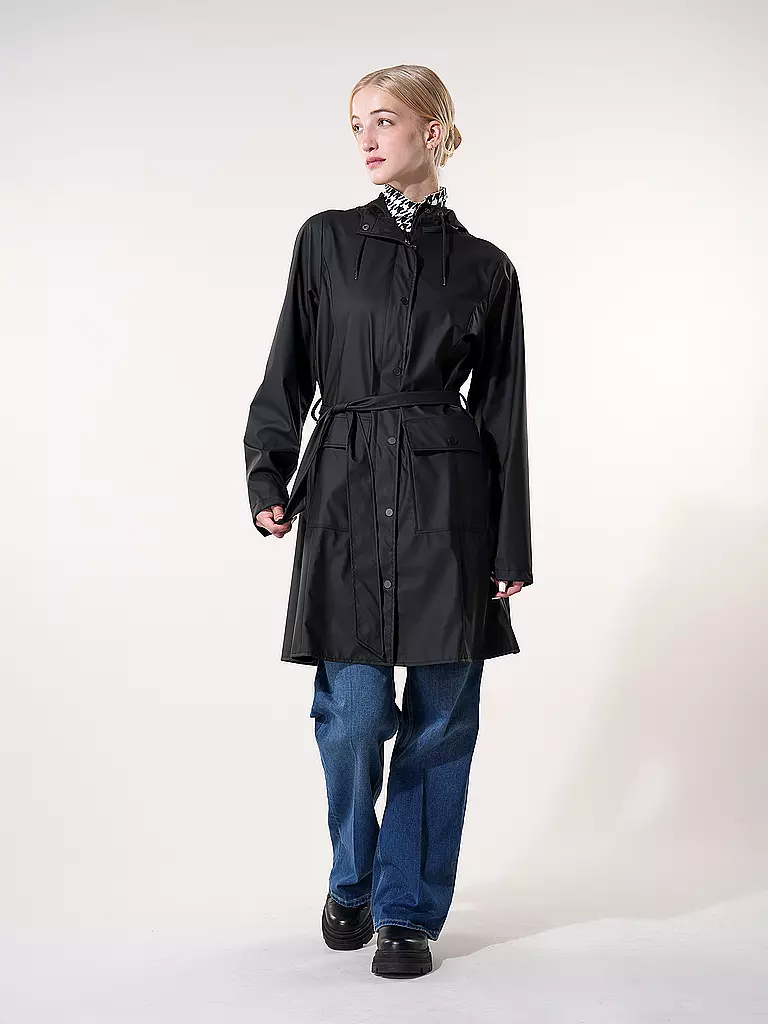 RAINS | Regenjacke CURVE W JACKET  | schwarz