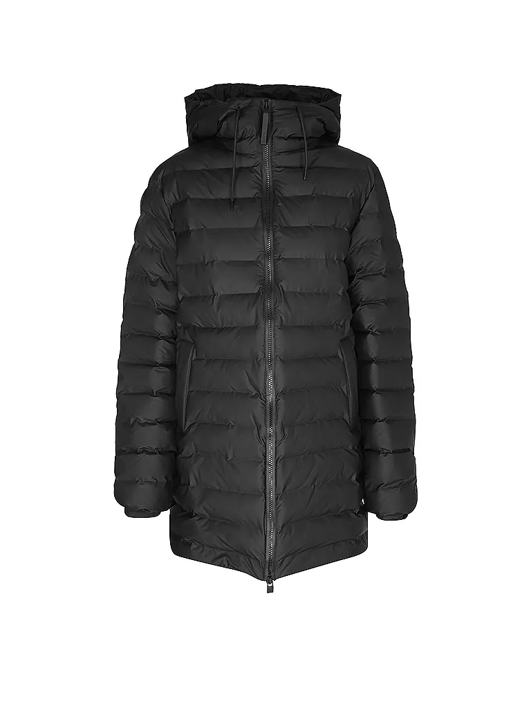 RAINS | Steppjacke LOHJA LONG PUFFER JACKET  | schwarz