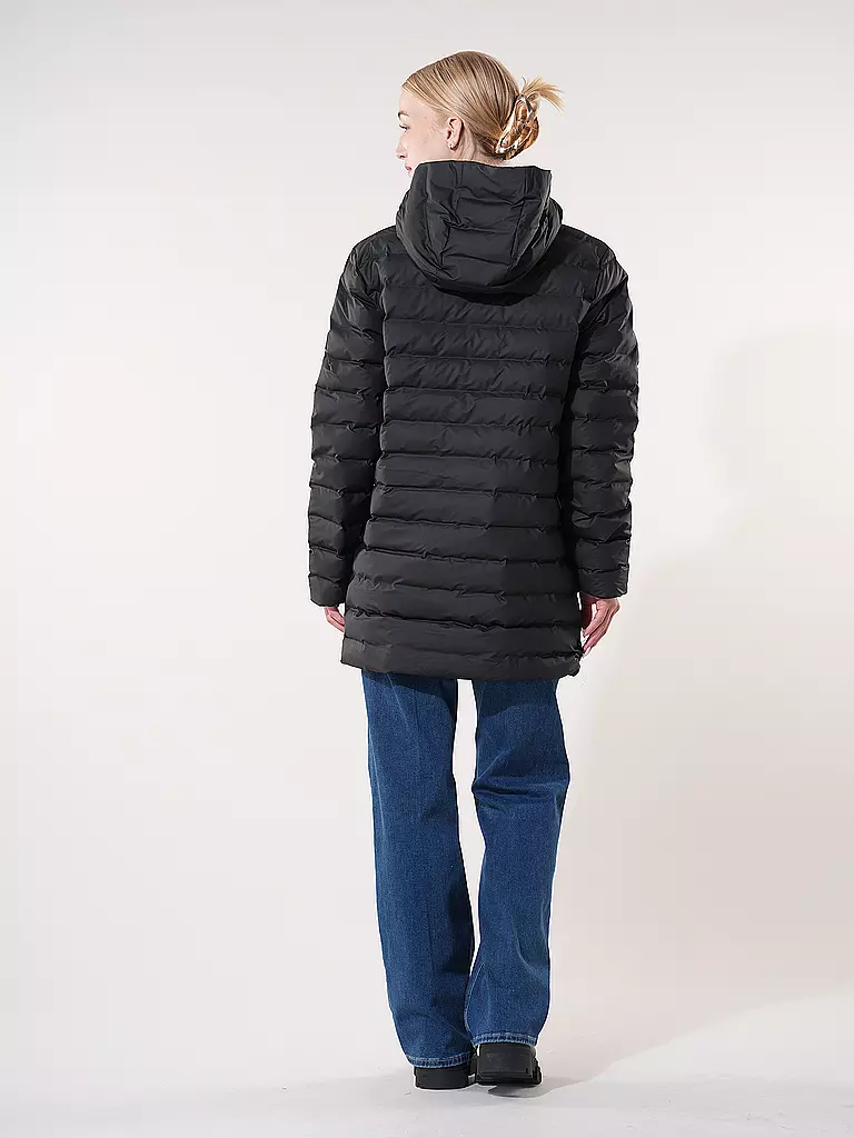 RAINS | Steppjacke LOHJA LONG PUFFER JACKET  | schwarz