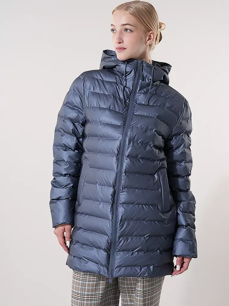 RAINS | Steppjacke LOHJA LONG PUFFER JACKET | schwarz