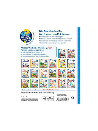 RAVENSBURGER | Buch - Wieso Weshalb Warum Junior - Tanken, waschen, reparieren