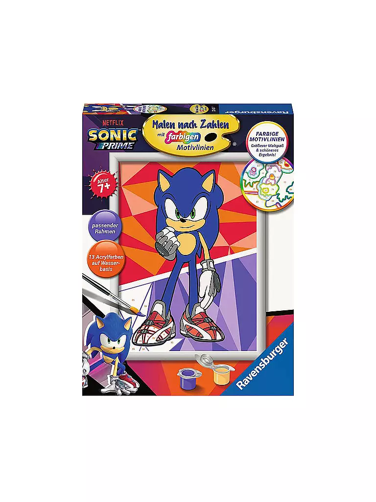 RAVENSBURGER | Malen nach Zahlen - Sonic: New Yoke City | keine Farbe