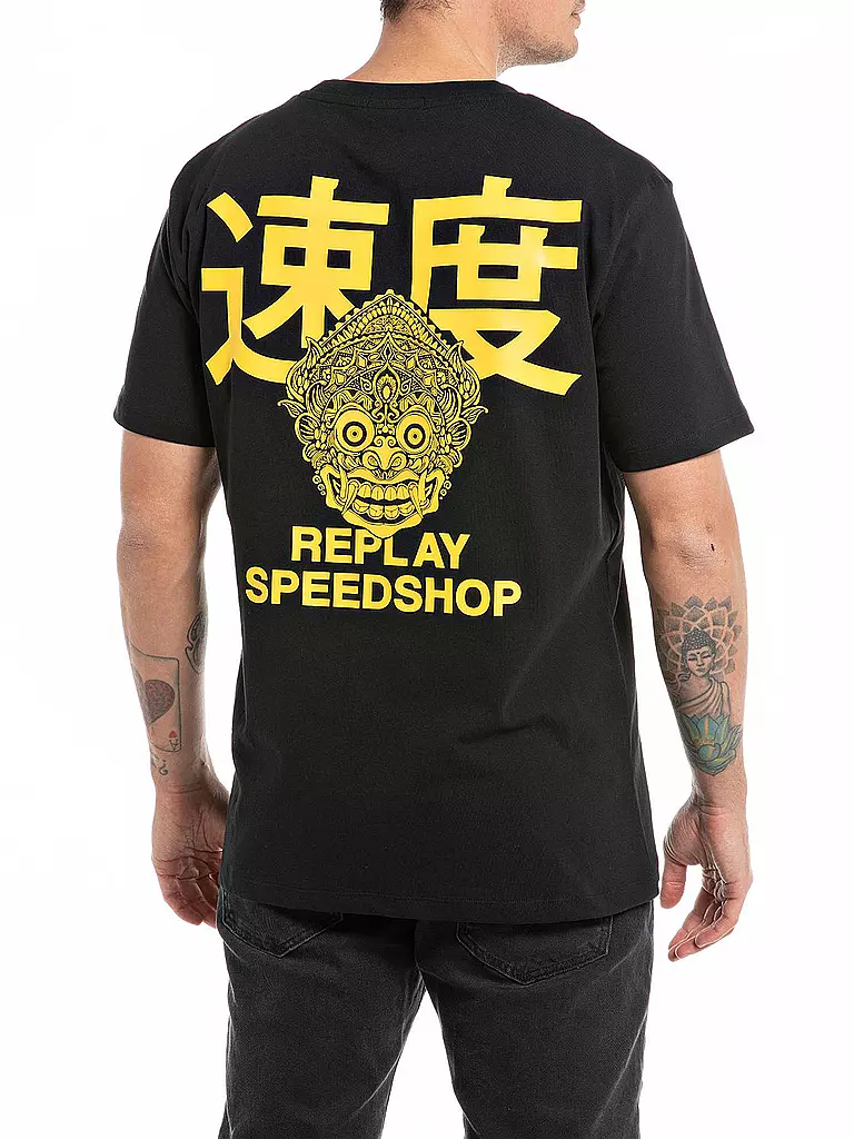 REPLAY | T-Shirt  | schwarz