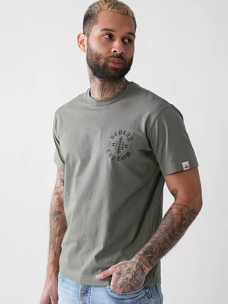 REPLAY | T-Shirt  | olive