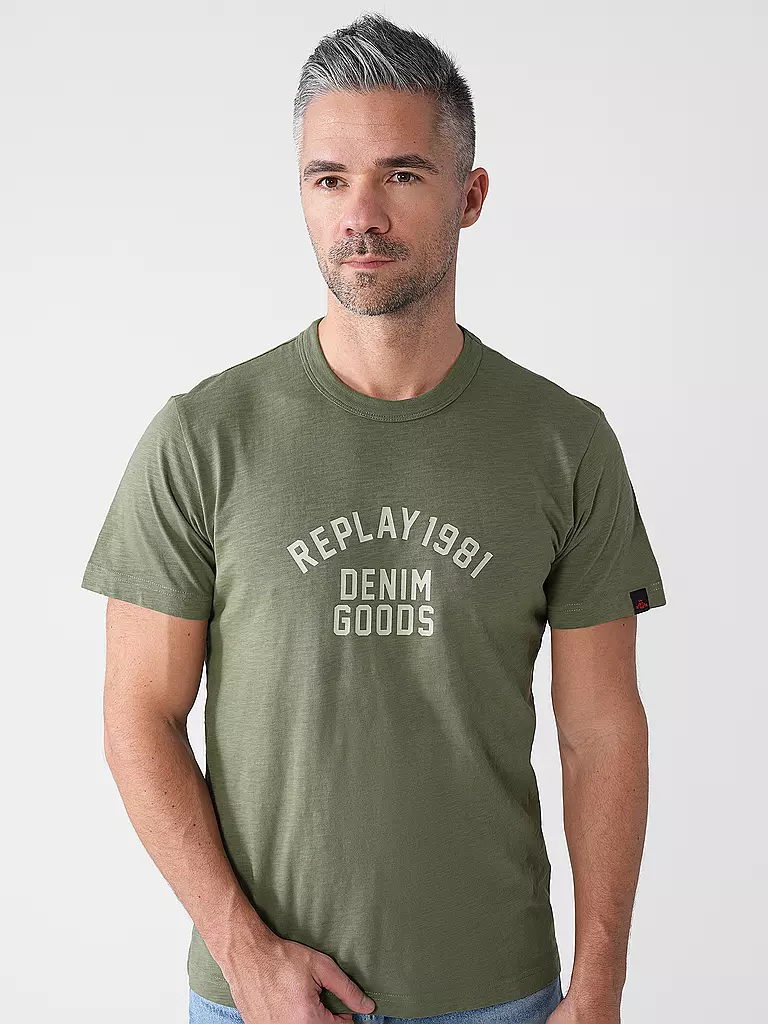 REPLAY | T-Shirt  | olive