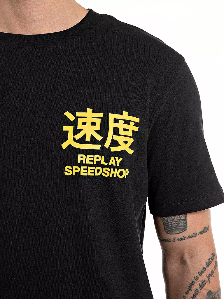 REPLAY | T-Shirt  | schwarz