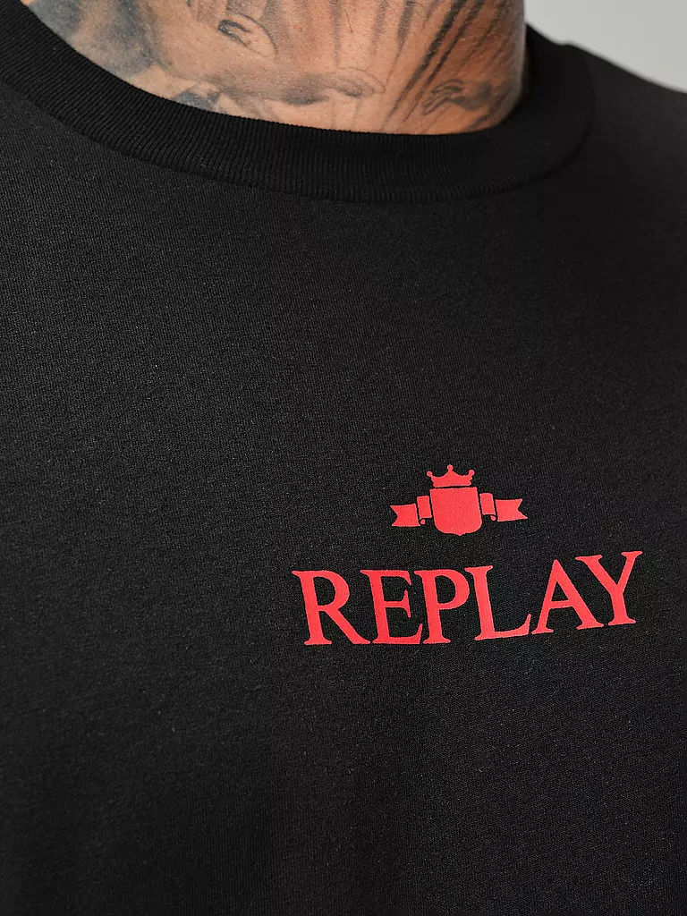 REPLAY | T-Shirt  | schwarz