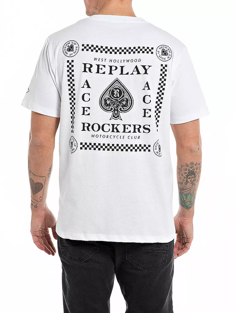 REPLAY | T-Shirt  | weiss