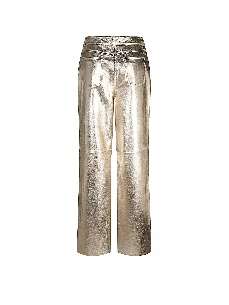 RIANI | Lederhose  | gold