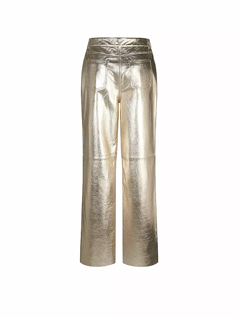 RIANI | Lederhose  | gold