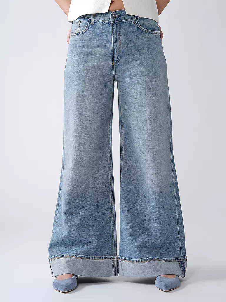 RICH & ROYAL | Jeans Wide Leg | blau