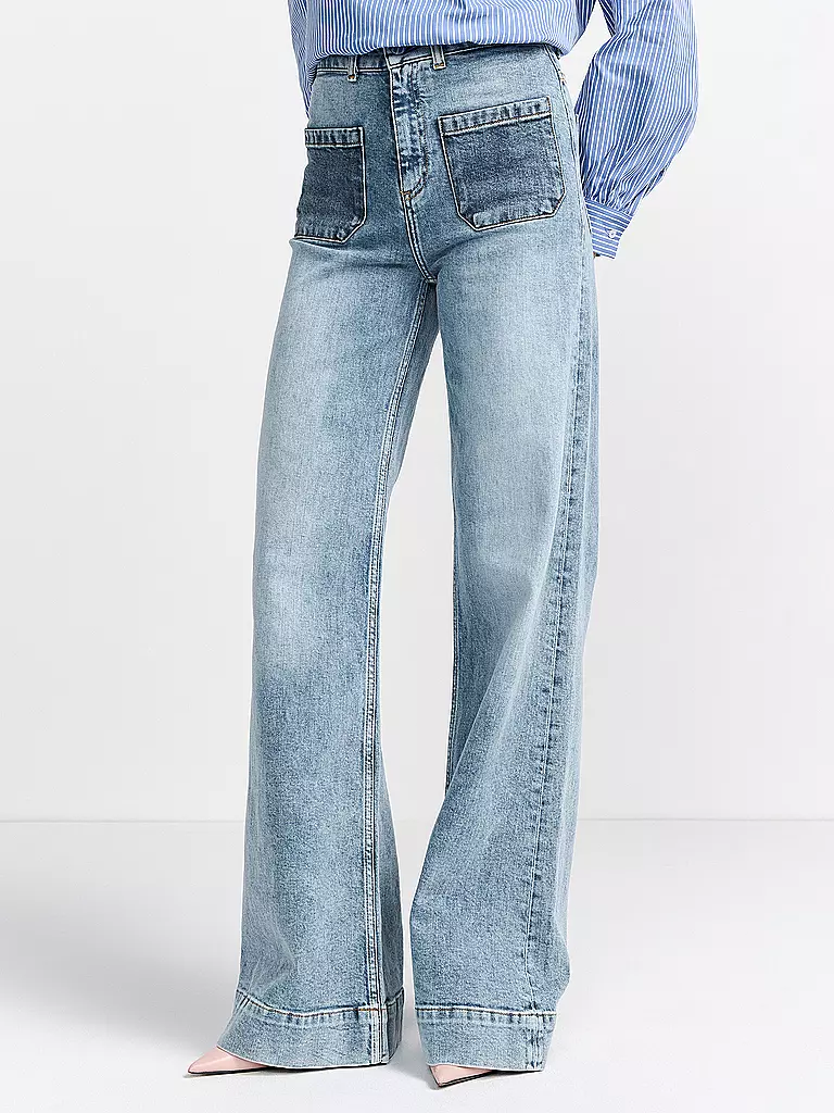 RICH & ROYAL | Jeans Wide Leg  | blau