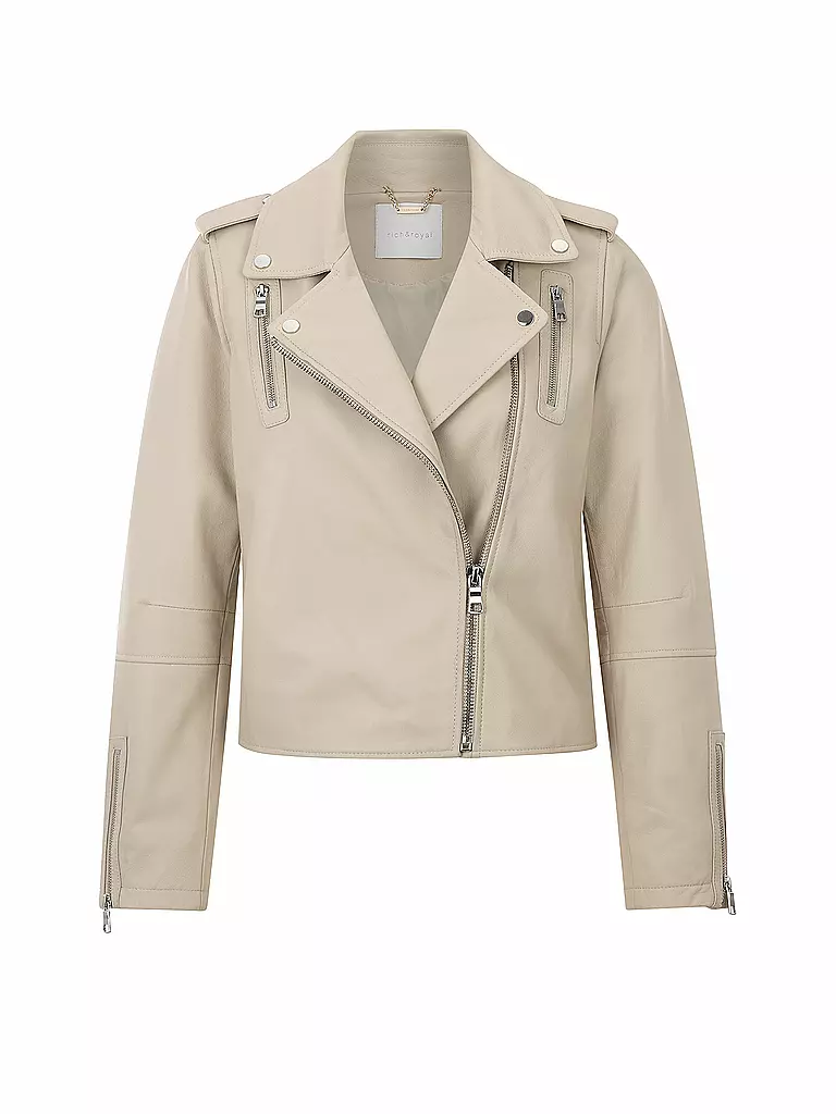 RICH & ROYAL | Lederjacke | beige