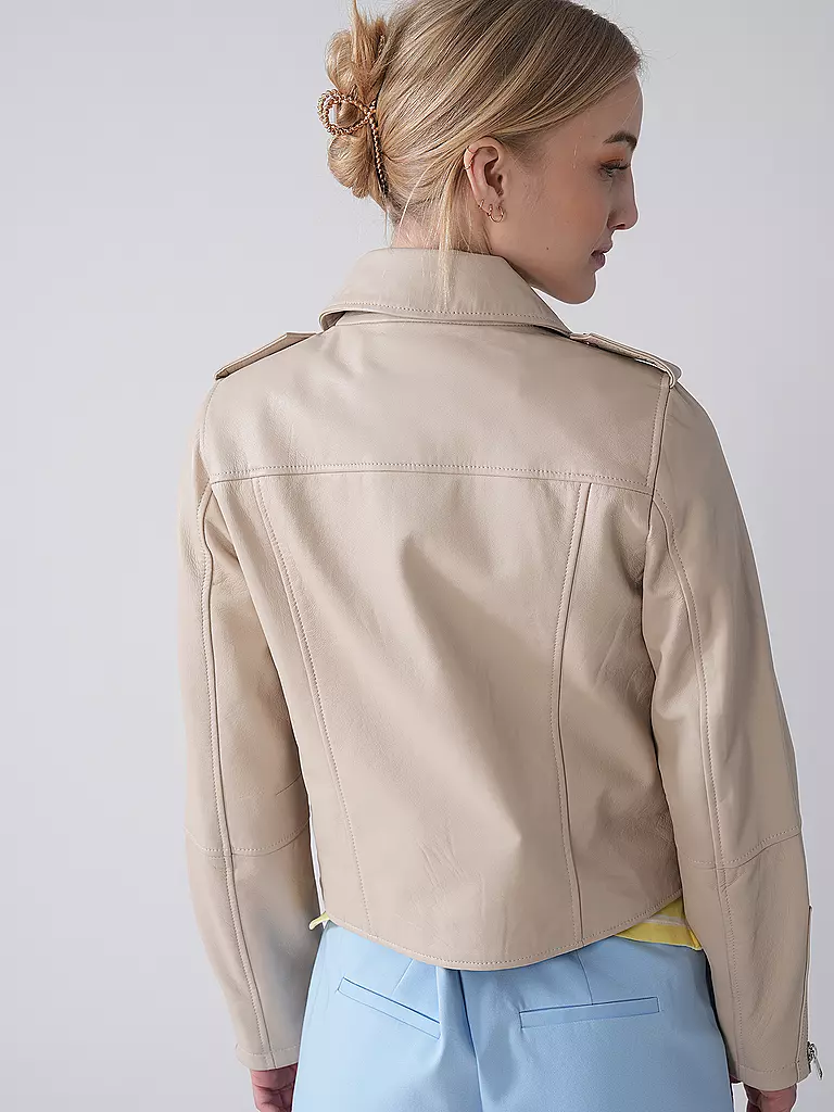 RICH & ROYAL | Lederjacke | beige