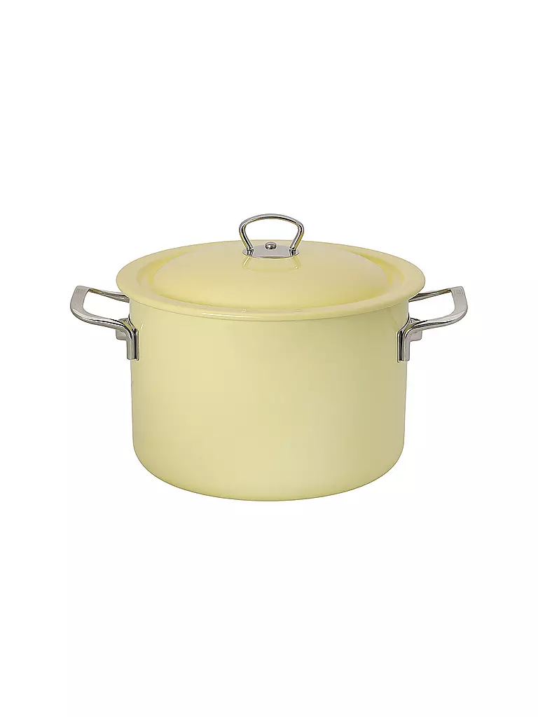 RIESS | Kochtopf mit Eamilledeckel 24cm/6,5l Lemon | gelb