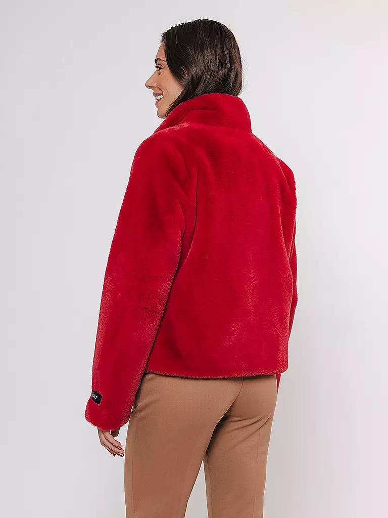 RINO&PELLE | Jacke in Felloptik VIE | rot