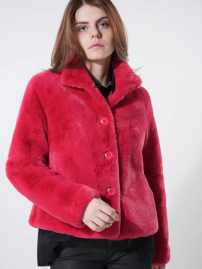 RINO&PELLE | Jacke in Felloptik VIE | rot