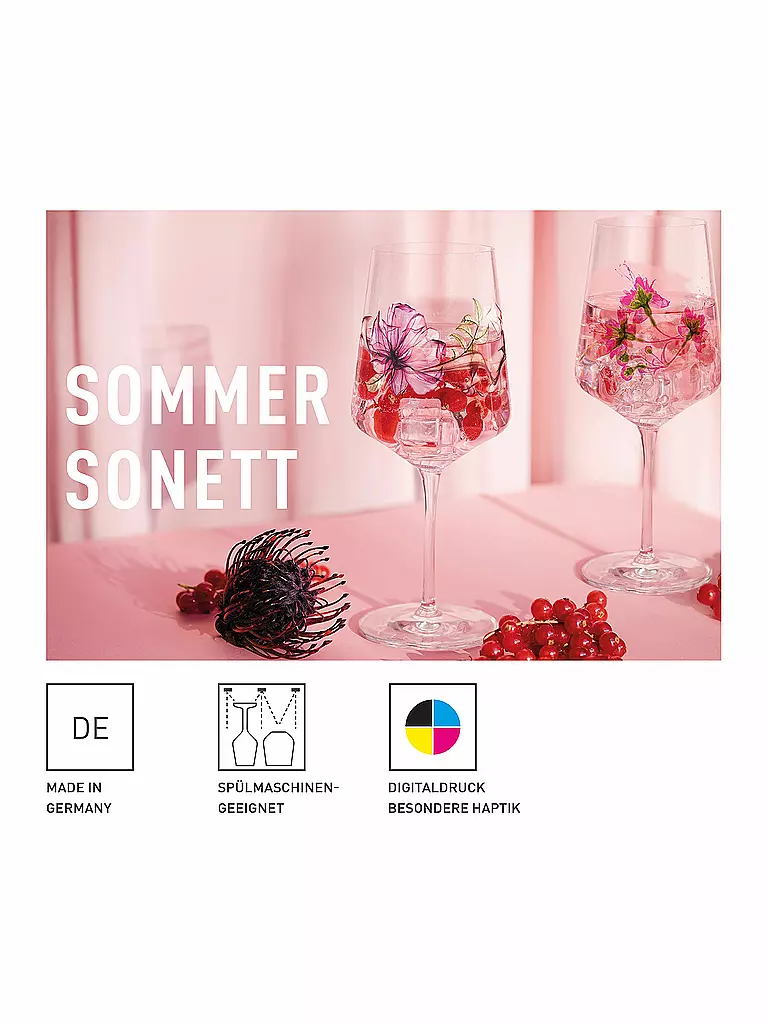 RITZENHOFF | Aperitifglas 2er Set Sommersonett Doro von Artur Hakobyan 2022 | rosa