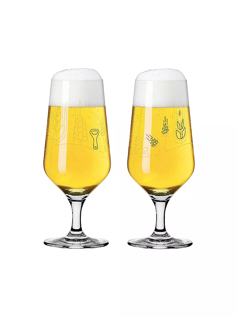 RITZENHOFF | Bierglas 2-er Set BRAUCHZEIT PILS #11 und #12 Sonja Eikler 2024 | bunt