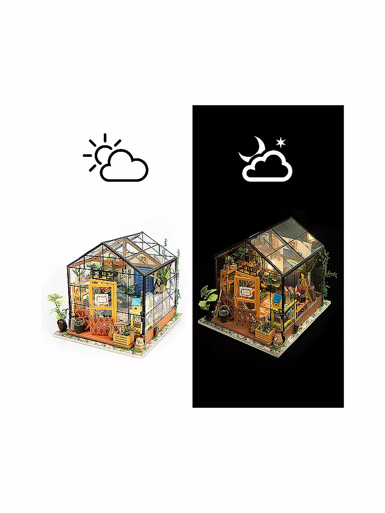 ROBOTIME | 3D Konstruktion - Cathy's Flower House DG104 Greenhouse Miniature | keine Farbe