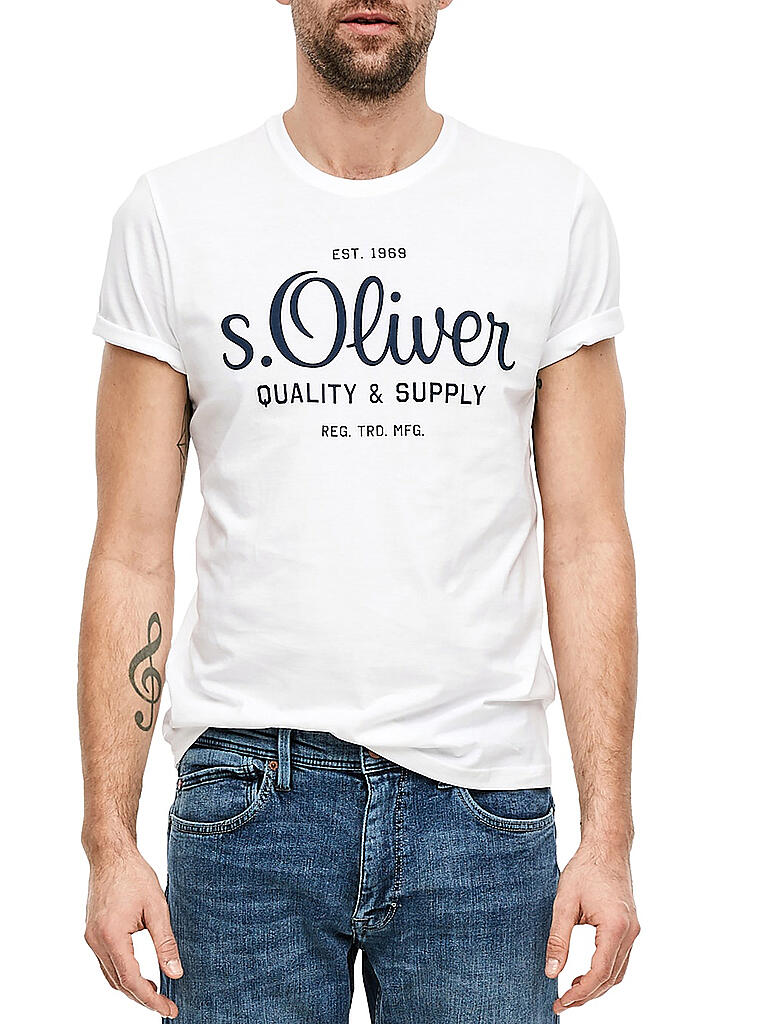 S.OLIVER | T Shirt Regular Fit  | weiß