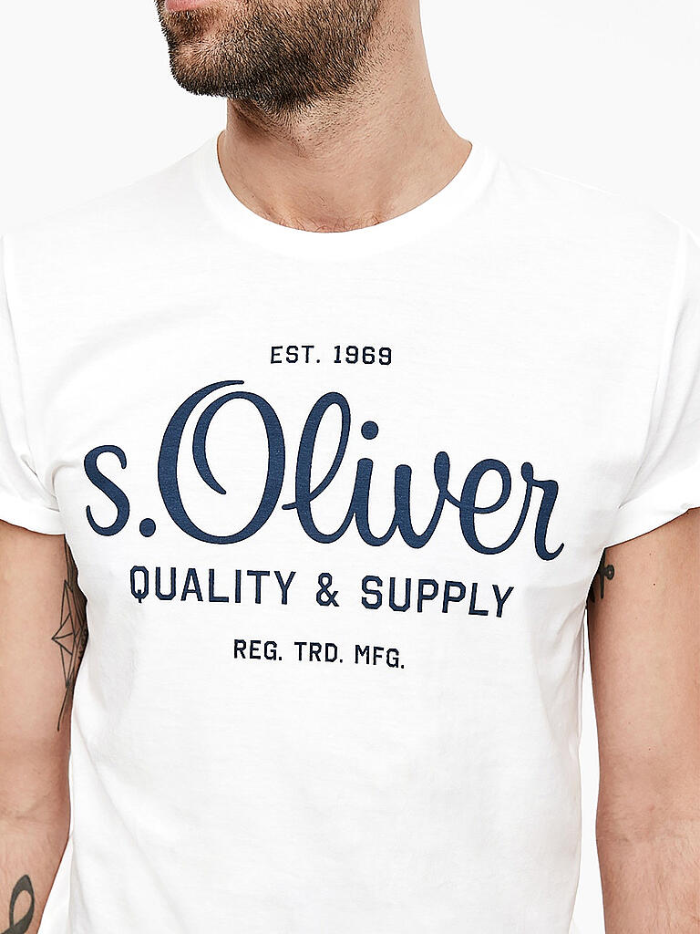 S.OLIVER | T Shirt Regular Fit  | weiß