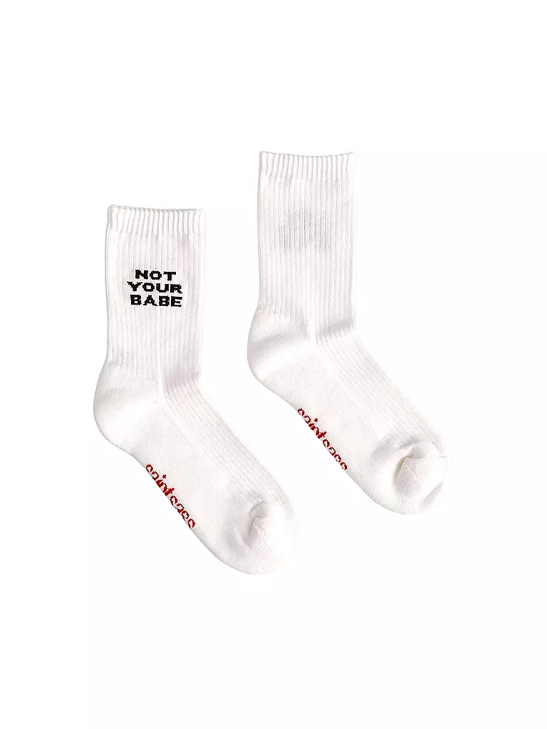 SAINT SASS | Socken NOT YOUR BABE | weiss