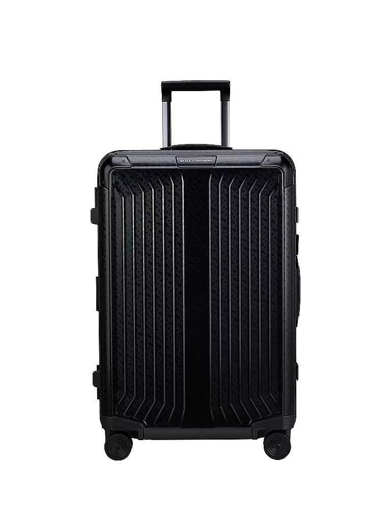 SAMSONITE | Trolley BOSS SPINNER 69cm graphite monogram | schwarz