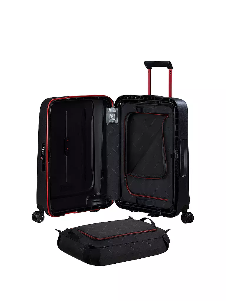 SAMSONITE | Trolley ESSENS SPINNER 55cm charcoal/red | gelb