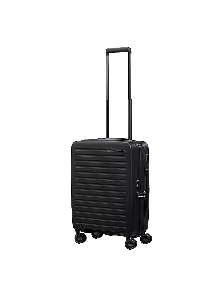 SAMSONITE | Trolley RESTACKED SPINNER 55cm erweiterbar black | hellblau