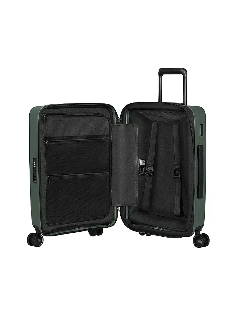 SAMSONITE | Trolley RESTACKED SPINNER 55cm erweiterbar sage | schwarz