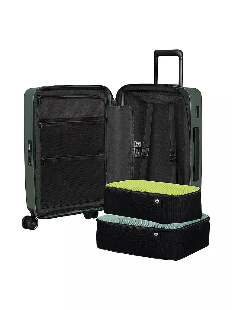 SAMSONITE | Trolley RESTACKED SPINNER 55cm erweiterbar sage | dunkelgrün