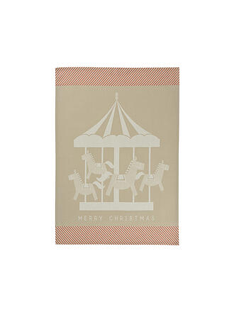 SANDER | Geschirrtuch THE CAROUSEL 50x70cm Beige / Orange